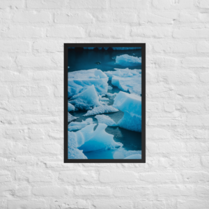 Drifting Ice, Lago Argentino | Framed Poster