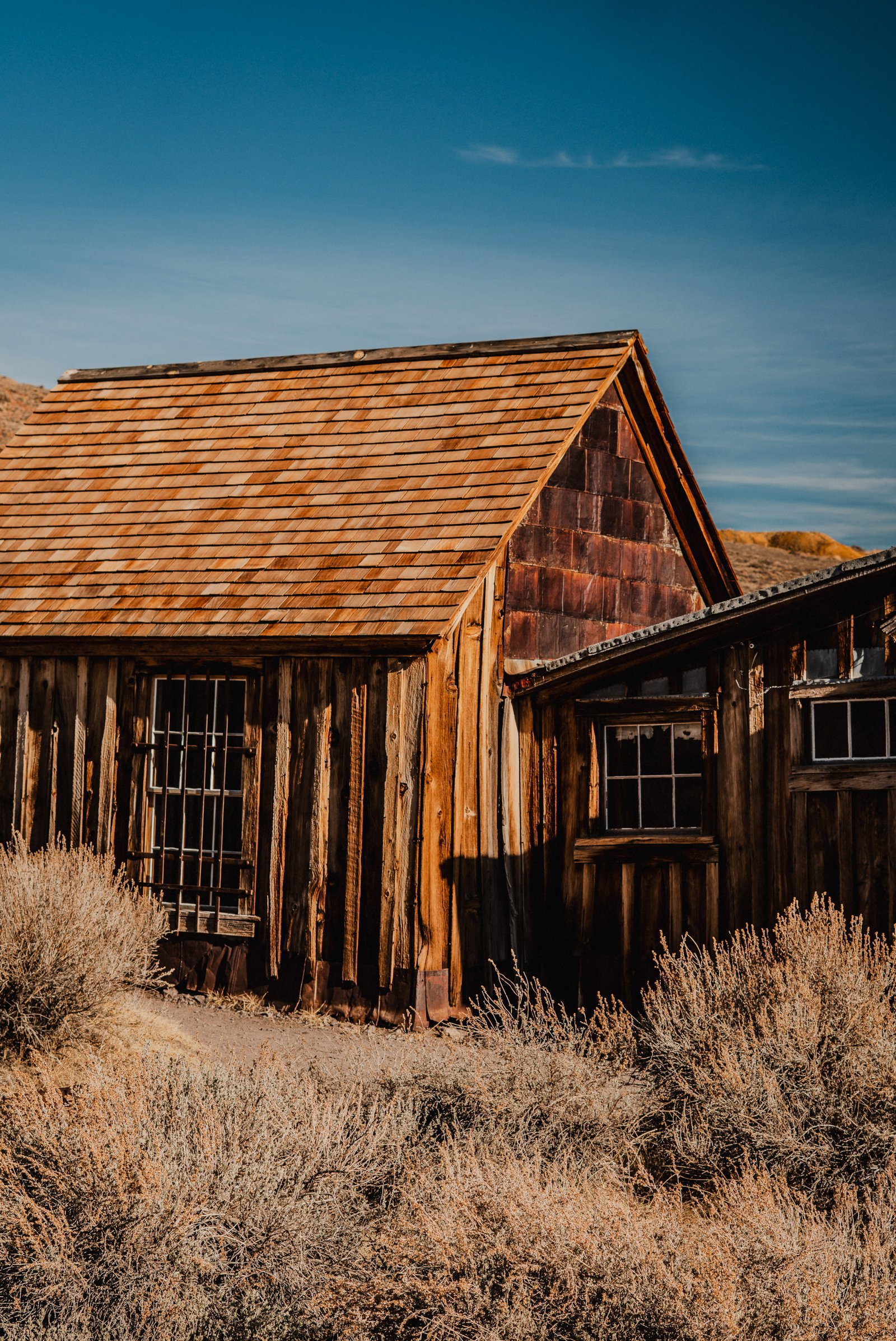 The Bodie Hills behind the town. Nothing else for thirty kilometres in any direction.