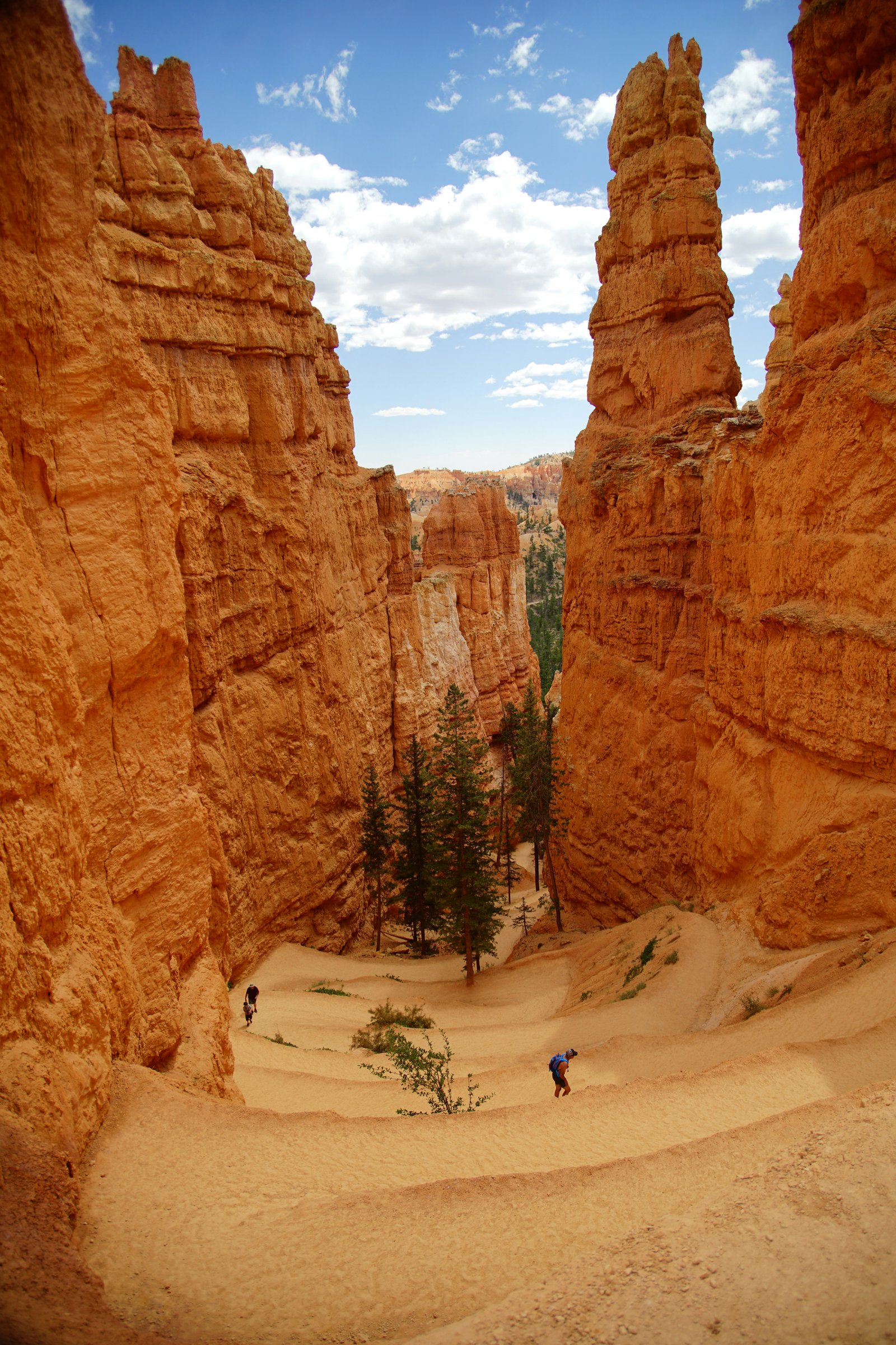 Thor's Hammer hoodoo with snow at Queen's Garden trail