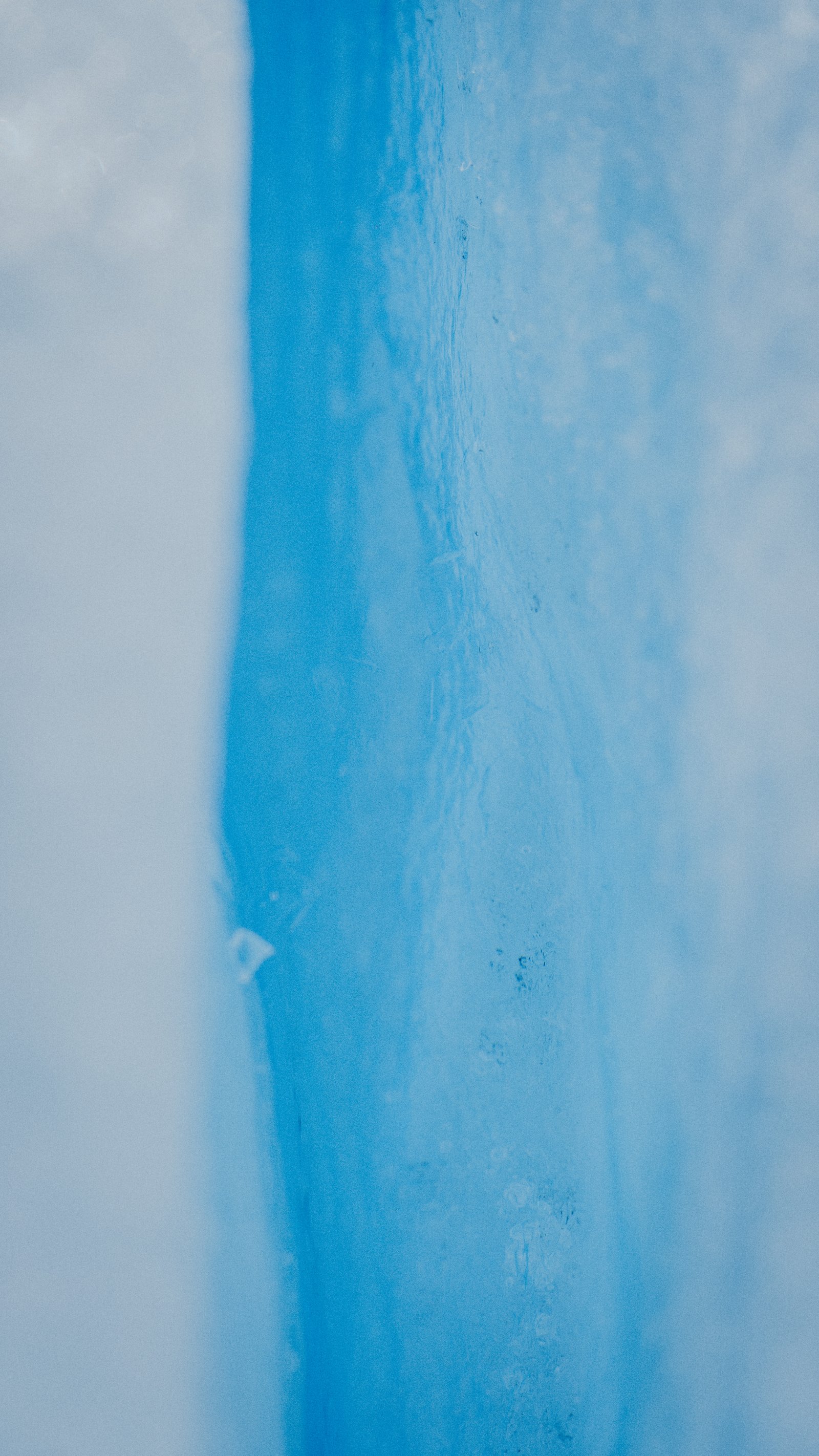 Inside the ice, meltwater channels and crevasses