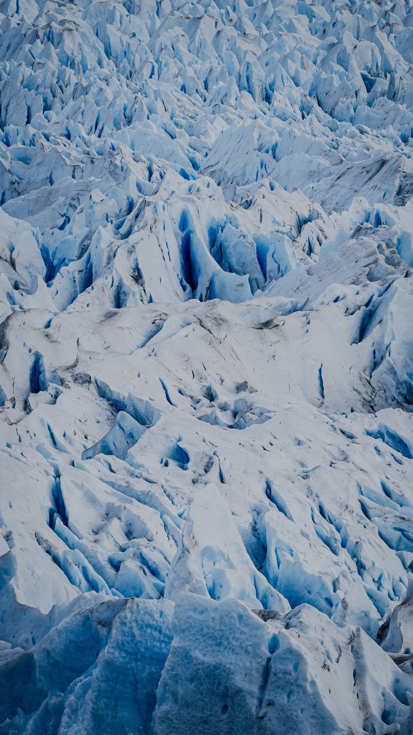 Crevasse landscape from the elevated walkway.